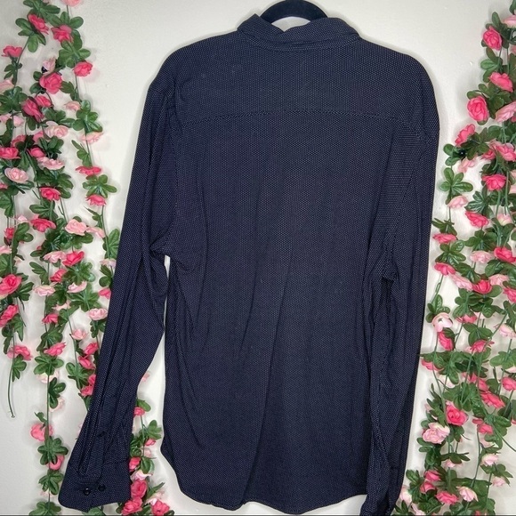 A-Frame StitchFix Black Polka Dot Slim Button Med - Picture 2 of 8